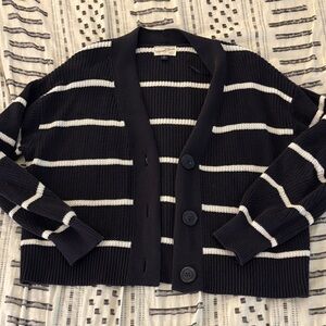 Universal Thread Navy and White Striped Cardigan